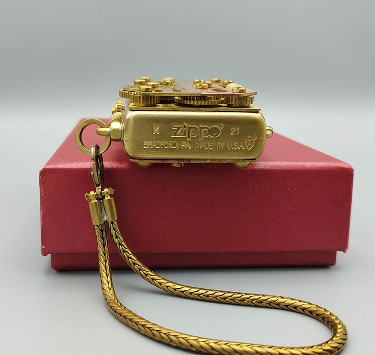فندک زیپو اورجینال مدل Gzbt-183 ( چرخ دنده )