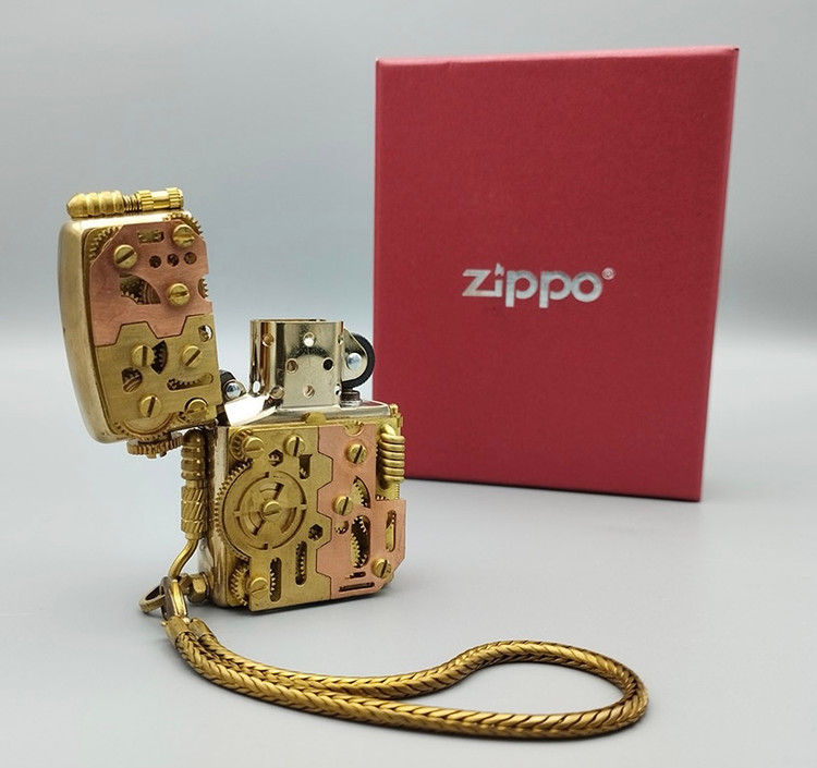 فندک زیپو اورجینال مدل Gzbt-183 ( چرخ دنده )