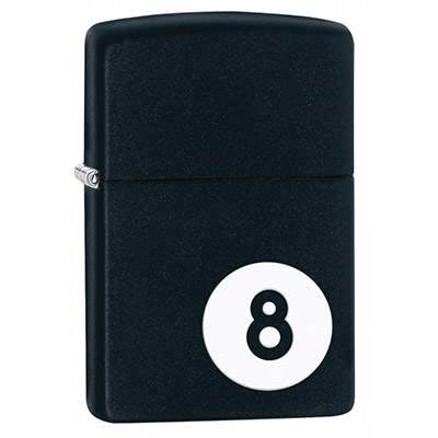 فندک زیپو 28432 طرح 8-Ball | مشکی مات | Zippo 8-Ball Black Matt