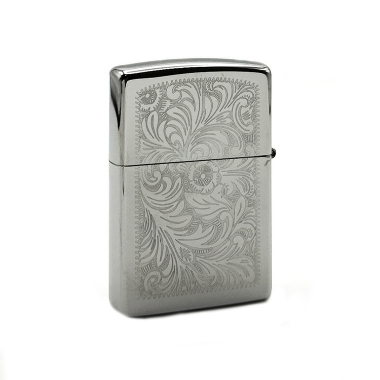 فندک زیپو 352 طرح Venetian | کروم براق | Zippo High Polish Chrome Venetian