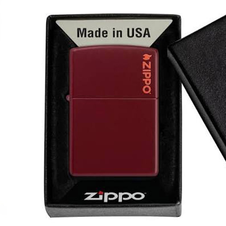 فندک زیپو 46021ZL طرح Zippo Logo | Merlot Matte | کلاسی
