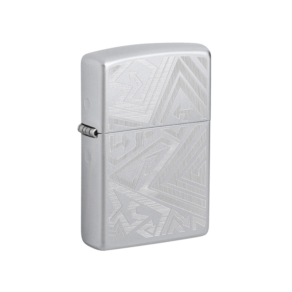 فندک زیپو 46481 طرح Lined Arrows | Satin Chrome مدل ۲۰۵