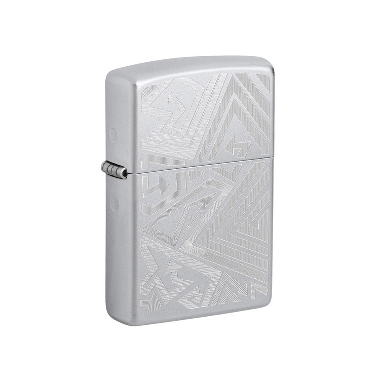 فندک زیپو 46481 طرح Lined Arrows | Satin Chrome مدل ۲۰۵