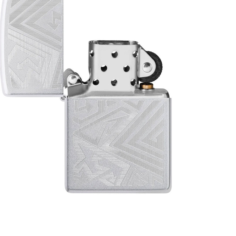 فندک زیپو 46481 طرح Lined Arrows | Satin Chrome مدل ۲۰۵